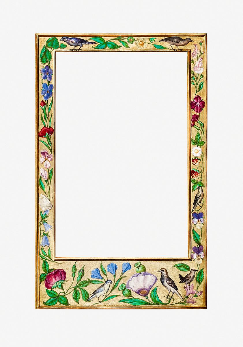 Classic botanical frame | Free public domain illustration Medieval classic frame from Nimrod In The North, Or Hunting And Fishing Adventures In The Artic Regions published by Cassell…