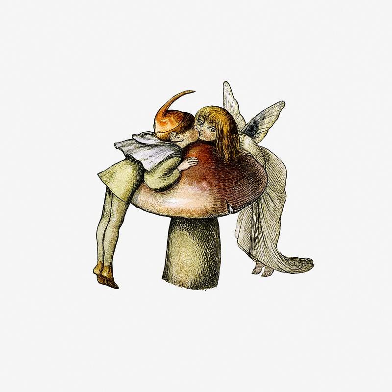 Forest nymphs vintage drawing | Free public domain illustration Forest nymphs from In Fairy Land A Series Of Pictures From The Elf-World published by Longmans & Co. (1870). Original from…