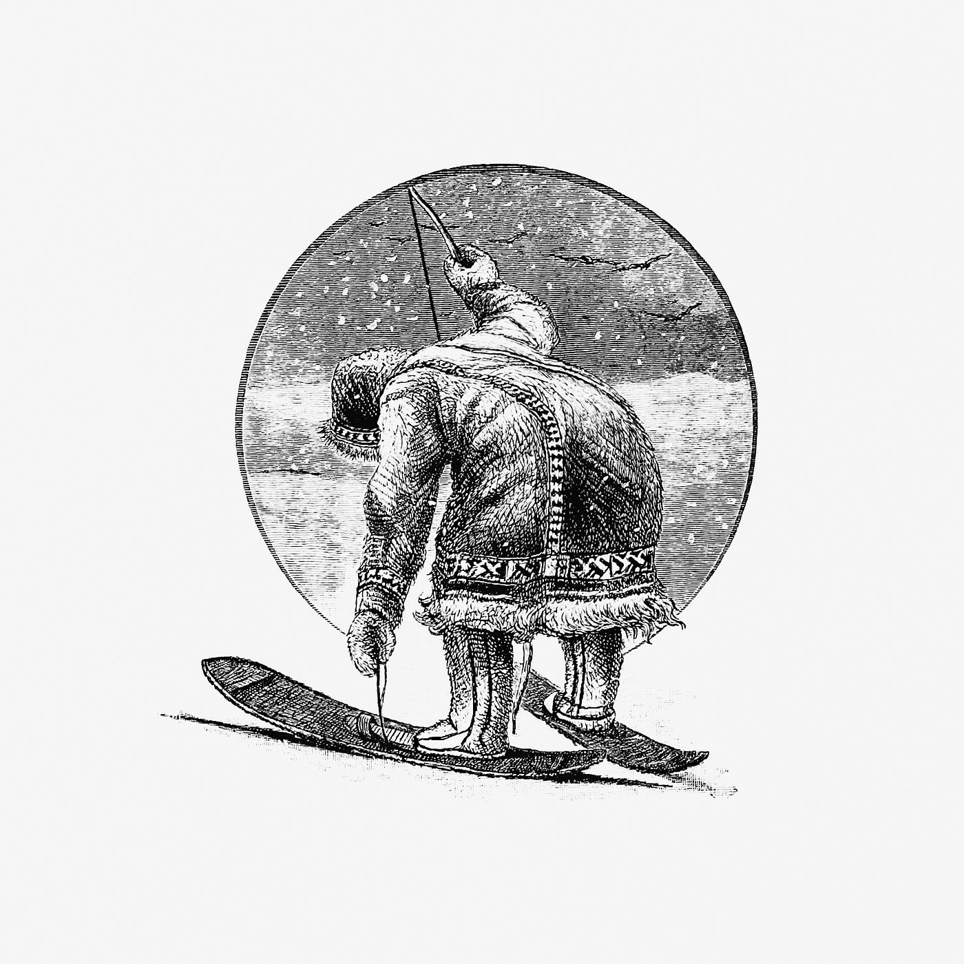 Winter man skiing illustration from Siberia in Asia: a visit to the valley of the Yenesay in East Siberia (1882) by Henry... Winter man skiing illustration from Siberia in Asia: a visit to the valley of the Yenesay in East Siberia (1882) by Henry...