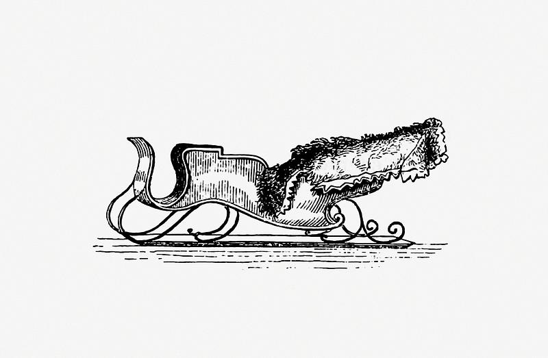 Sleigh vintage style Vintage sleigh etching illustration from Hudson's Bay; or, Every-day life in the wilds of North America, during six years'…