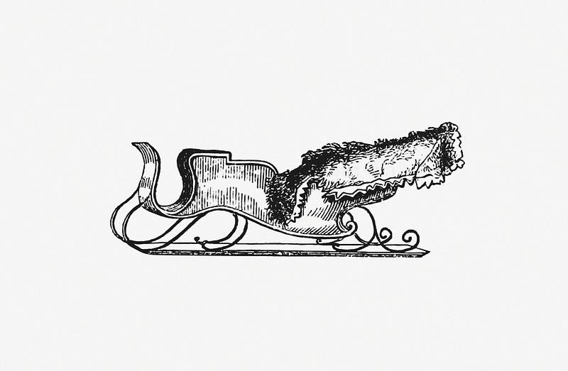 Sleigh vintage style Vintage sleigh etching illustration. from Hudson's Bay; or, Every-day life in the wilds of North America, during six years'…
