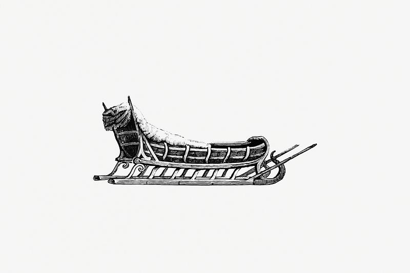 Sleigh vintage style Vintage sleigh etching illustration from Travels in Various Countries of Europe, Asia and Africa (1810) by Edward Daniel…