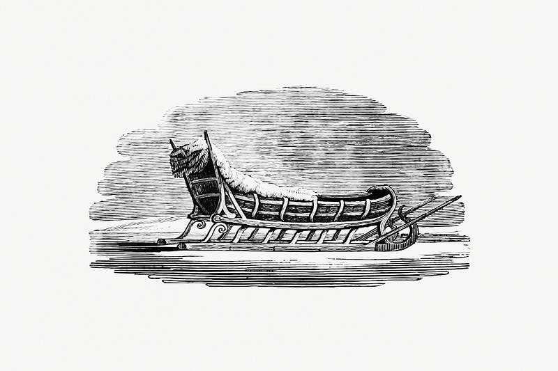 Sleigh vintage style Vintage sleigh etching illustration