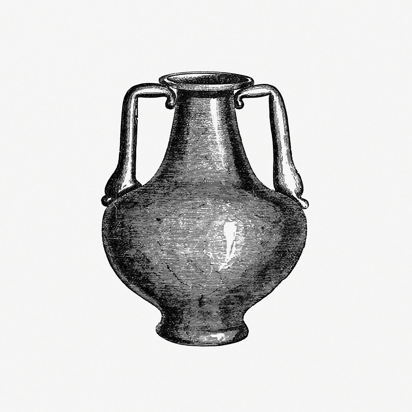 Vintage European style vase illustration from The Official Guide to the Norwich Castle Museum, with an account of its origin... Vintage European style vase illustration from The Official Guide to the Norwich Castle Museum, with an account of its origin...