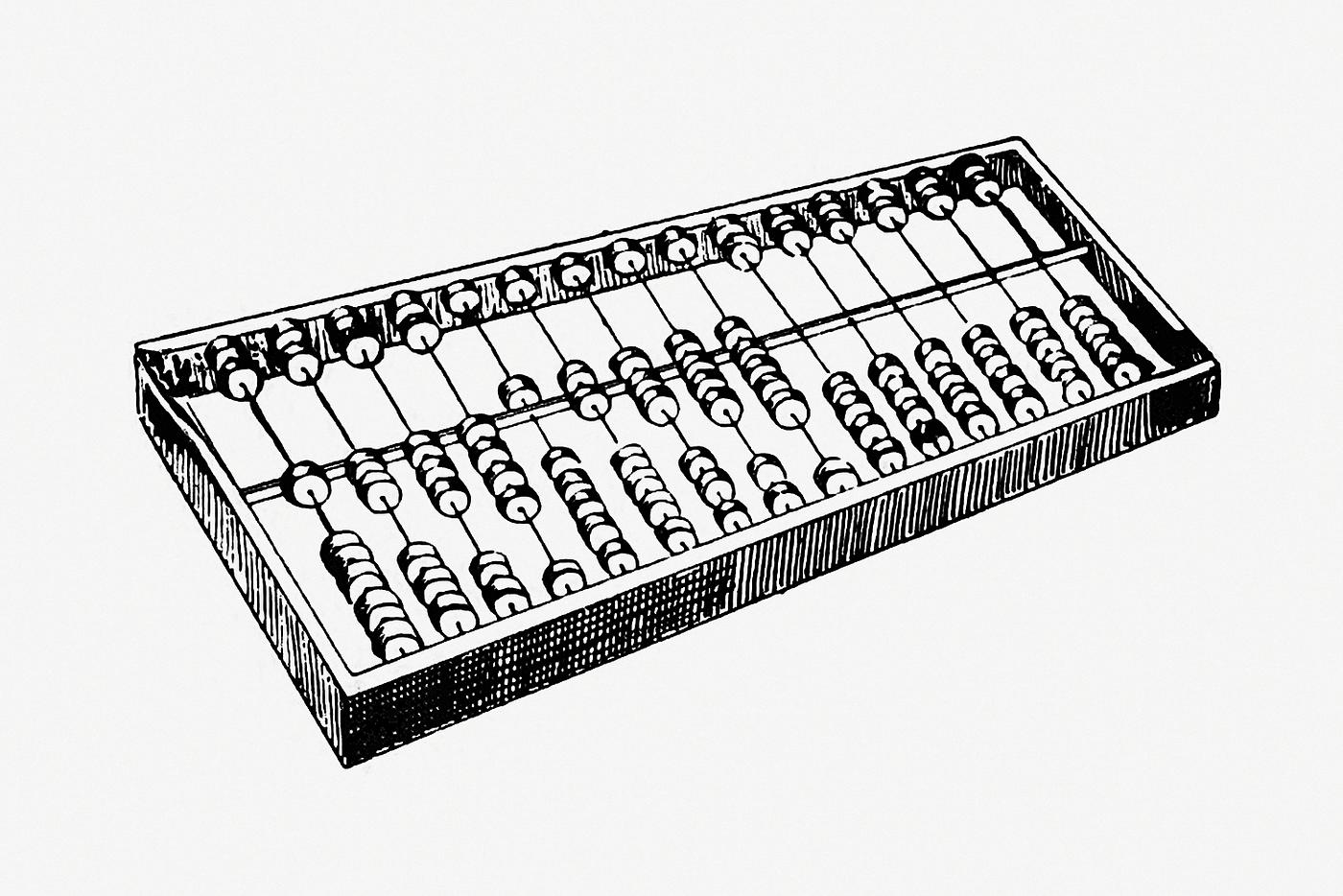 Vintage European style abacus engraving from New York's Chinatown. A historical presentation of its people and places by... Vintage European style abacus engraving from New York's Chinatown. A historical presentation of its people and places by...