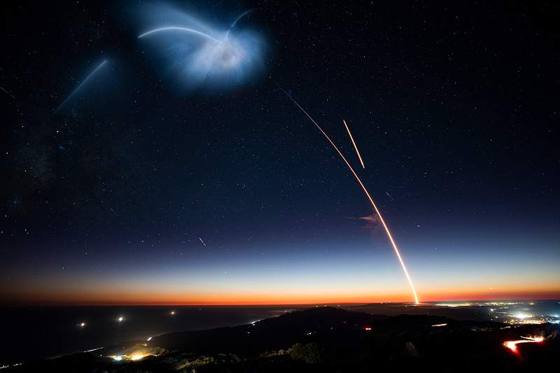 SAOCOM 1A Mission (2018). Original from Official SpaceX Photos. Digitally enhanced by rawpixel.