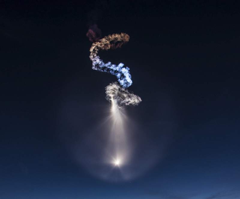 The interstellar exploration through the galaxy. Original from Official SpaceX Photos. Digitally enhanced by rawpixel.