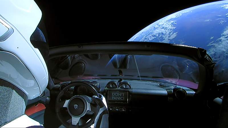 Artist Illustration of Falcon Heavy Demo Mission (2018). Original from Official SpaceX Photos. Digitally enhanced by…