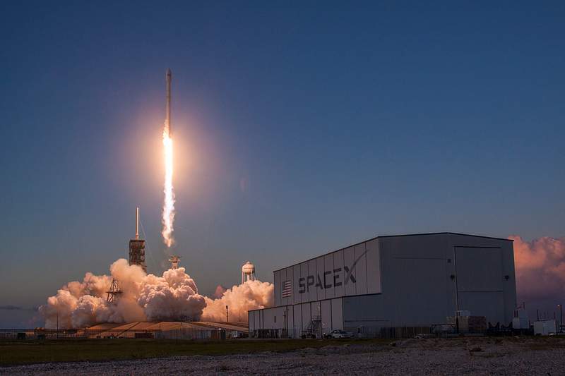 ECHOSTAR 105/SES–11 MISSION (2017). Original from Official SpaceX Photos. Digitally enhanced by rawpixel.