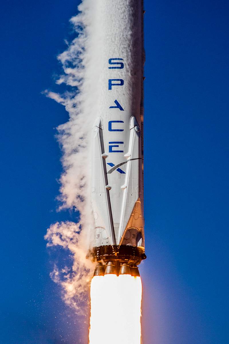 Iridium–1 Launch (2017). Original from Official SpaceX Photos. Digitally enhanced by rawpixel.