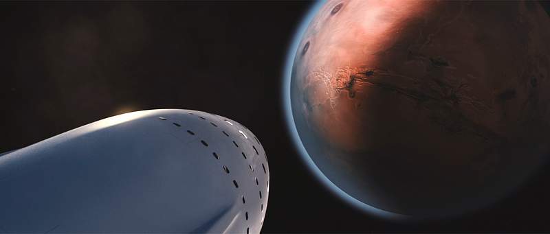 Interplanetary Transport System (2016). Original from Official SpaceX Photos. Digitally enhanced by rawpixel.