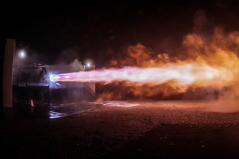 Raptor testing (2016). Original from Official SpaceX Photos. Digitally enhanced by rawpixel.