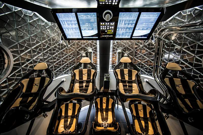 Crew Dragon Interior (2014). Original from Official SpaceX Photos. Digitally enhanced by rawpixel.