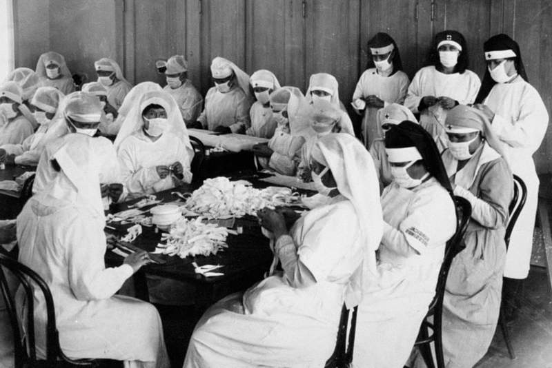 Volunteer caregivers from The American red… | Free public domain photo Volunteer caregivers from The American red cross during flu epidemic (1918). Original image from Oakland Public Library.…