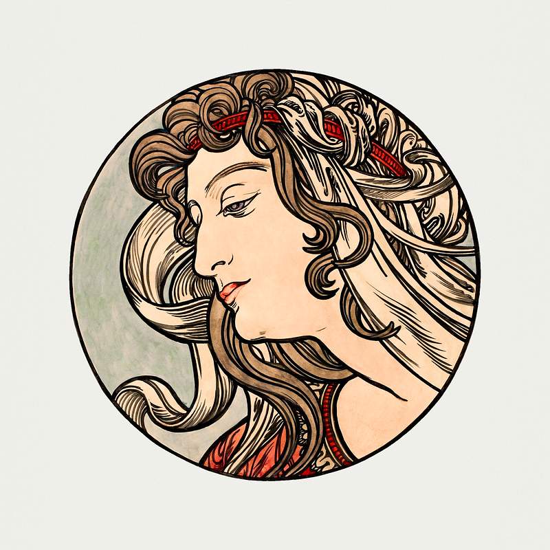 Stained glass window for the facade of the Fouquet boutique by Alphonse Maria Mucha (1869–1939). Original from The…