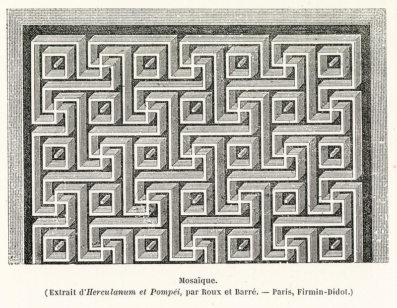 Mosaic pattern from L'ornement Polychrome (1888) by Albert Racinet (1825–1893). Digitally enhanced from our own original 1888 edition. Mosaic pattern from L'ornement Polychrome (1888) by Albert Racinet (1825–1893). Digitally enhanced from our own…