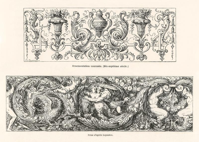 17th-century ornamental designs from L'ornement Polychrome (1888) by Albert Racinet (1825–1893). Digitally enhanced from our own original 1888 edition. 17th-century ornamental designs from L'ornement Polychrome (1888) by Albert Racinet (1825–1893). Digitally enhanced…