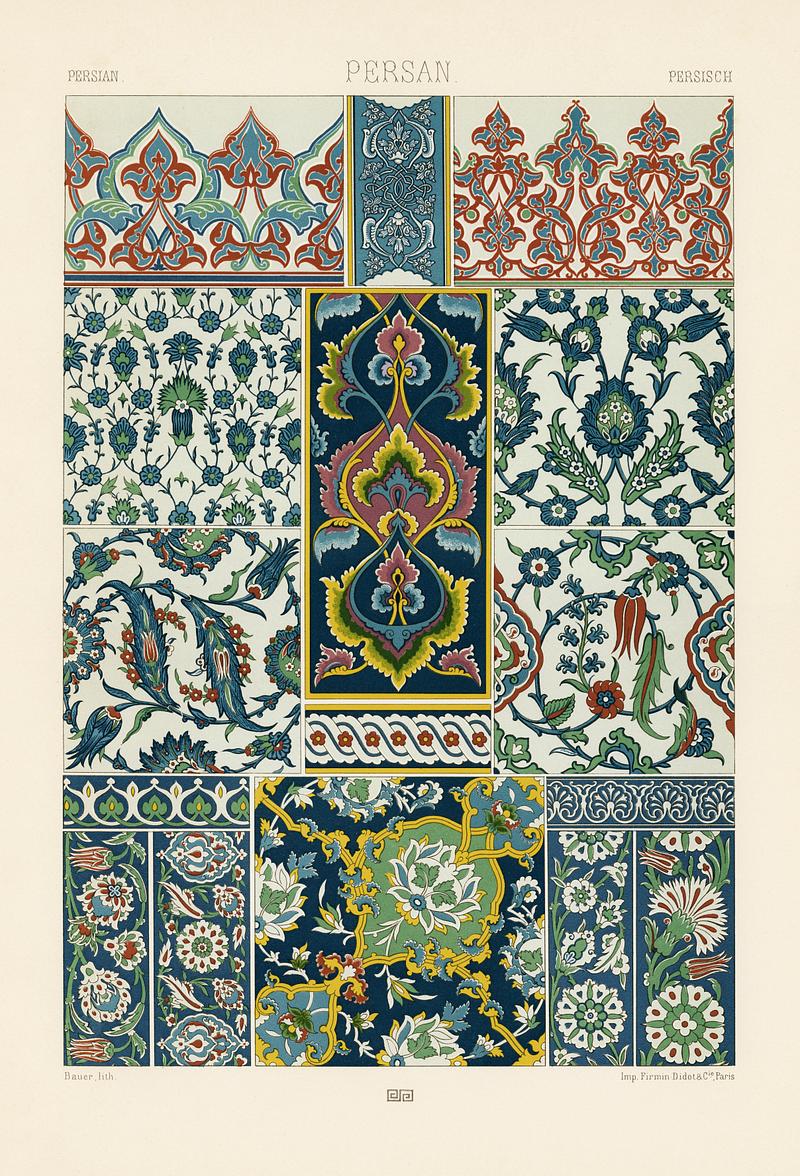 18th Century pattern from L'ornement Polychrome (1888) by Albert Racinet (1825–1893). Digitally enhanced from our own original 1888 edition. 18th Century pattern from L'ornement Polychrome (1888) by Albert Racinet (1825–1893). Digitally enhanced from our own…