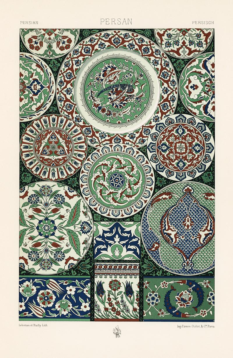 18th Century pattern from L'ornement Polychrome (1888) by Albert Racinet (1825–1893). Digitally enhanced from our own original 1888 edition. 18th Century pattern from L'ornement Polychrome (1888) by Albert Racinet (1825–1893). Digitally enhanced from our own…