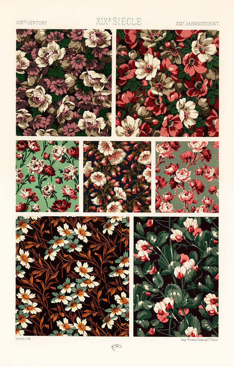 19th Century pattern from L'ornement Polychrome (1888) by Albert Racinet (1825–1893). Digitally enhanced from our own original 1888 edition. 19th Century pattern from L'ornement Polychrome (1888) by Albert Racinet (1825–1893). Digitally enhanced from our own…