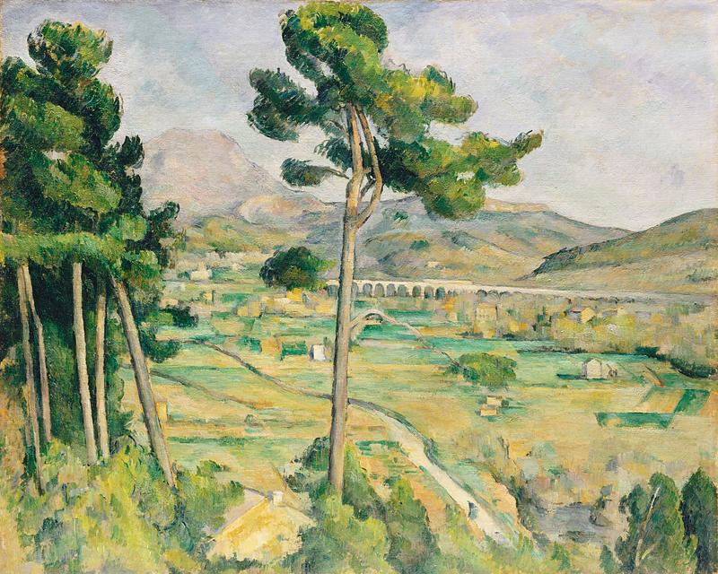 Artwork by by Paul Cézanne Mont Sainte-Victoire and the Viaduct of the Arc River Valley (ca. 1882–1885) by Paul Cézanne. Original from The…