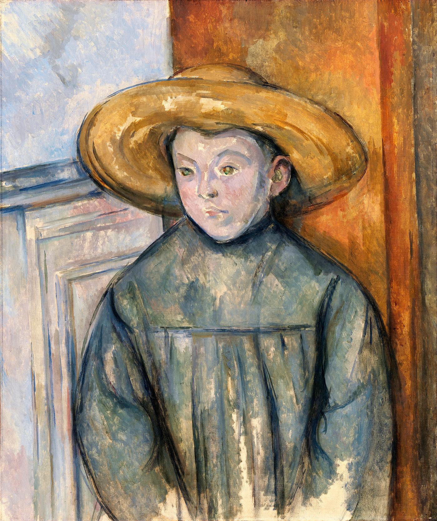 Boy With a Straw Hat by Paul Cézanne Boy With a Straw Hat (L'Enfant au Chapeau de Paille) (1896) by Paul Cézanne. Original from the Los Angeles County...