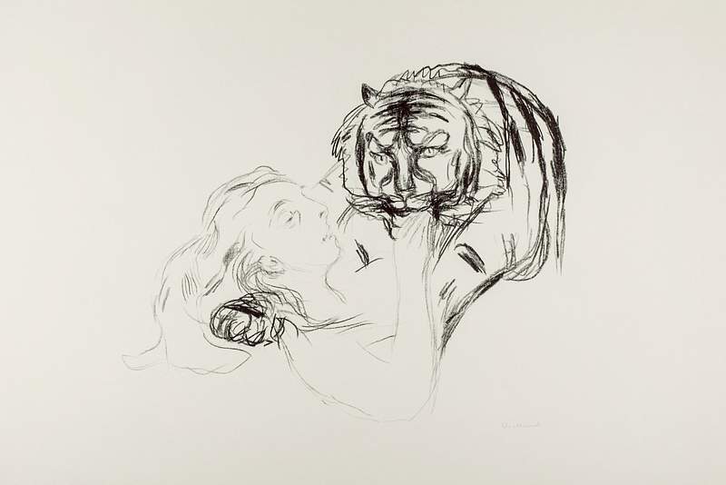 The Tiger (ca. 1908–1909) by Edvard Munch. Original from The Art Institute of Chicago. Digitally enhanced by rawpixel.