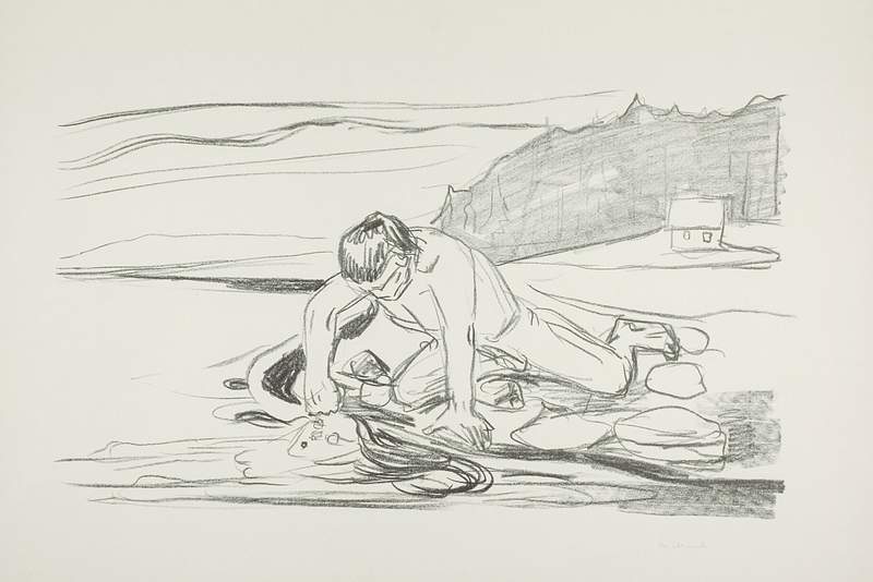 Omega’s Death (ca. 19008–1909) by Edvard Munch. Original from The Art Institute of Chicago. Digitally enhanced by…