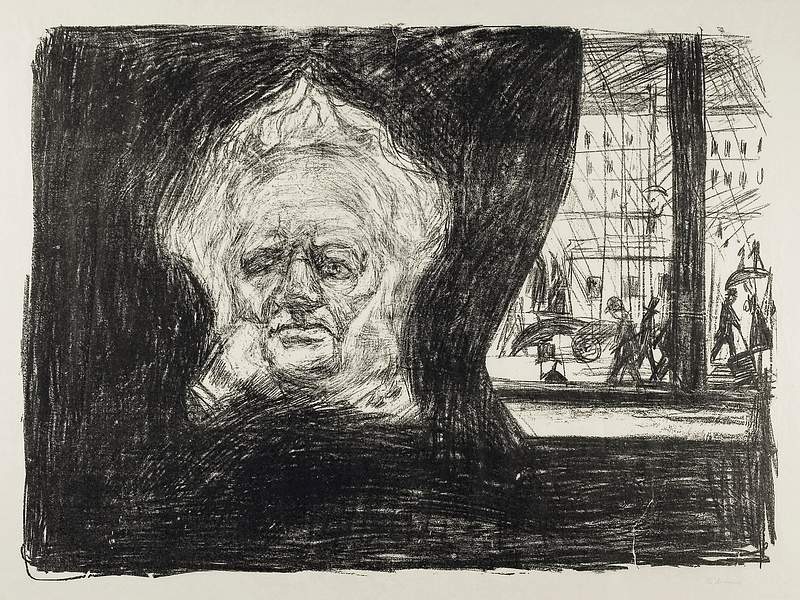 Henrik Ibsen at the Grand Café (1902) by Edvard Munch. Original from The Art Institute of Chicago. Digitally enhanced…