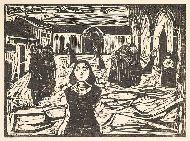 The Pretenders, the Last Hour (1917) by Edvard Munch. Original from The MET Museum. Digitally enhanced by rawpixel.
