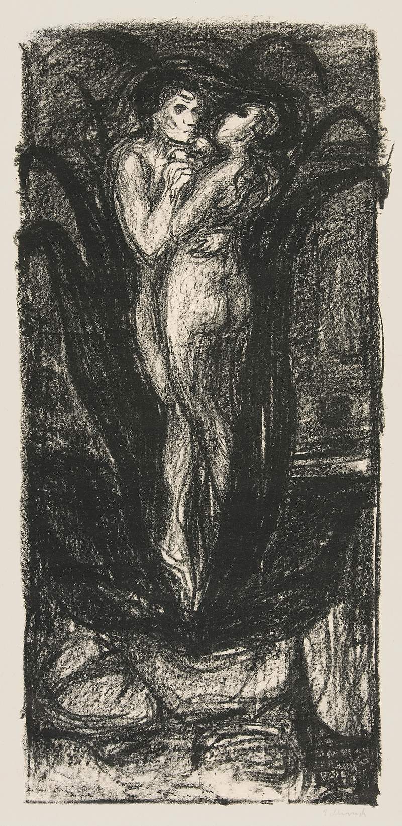 The Flower of Love (Die Blume der Liebe) 1896 by Edvard Munch. Original from Yale University Art Gallery. Digitally enhanced…