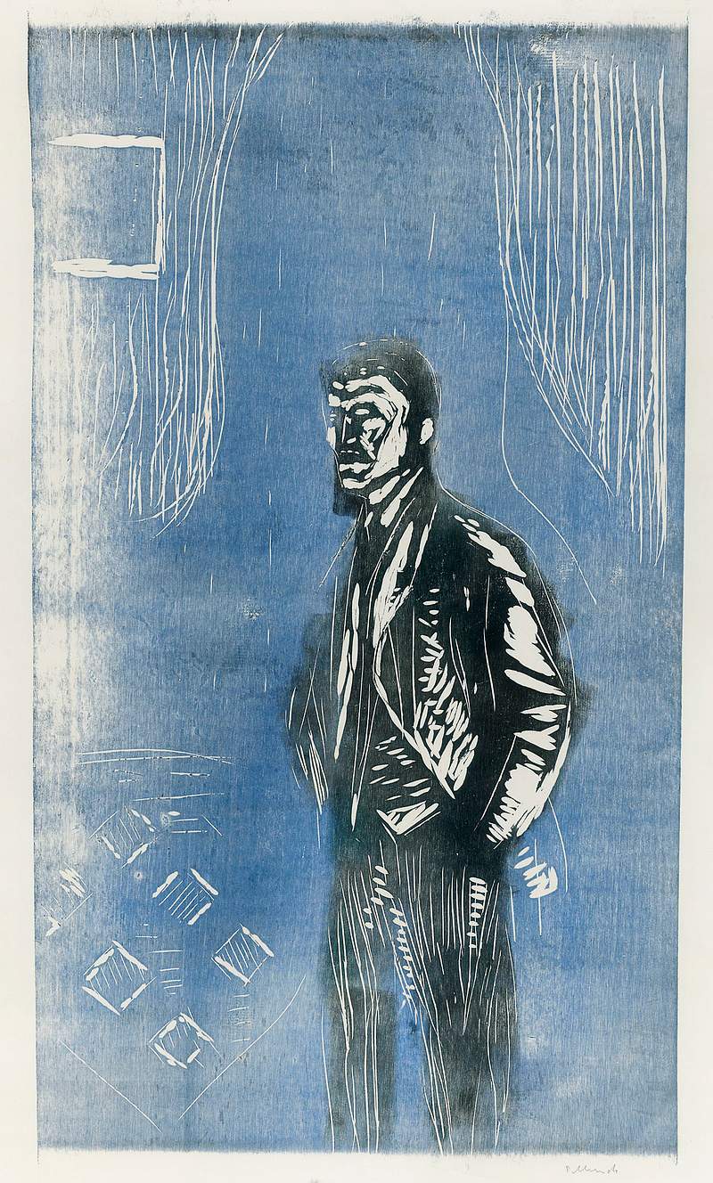Self–Portrait in Moonlight (ca. 1904–1906) by Edvard Munch. Original from The Art Institute of Chicago. Digitally…