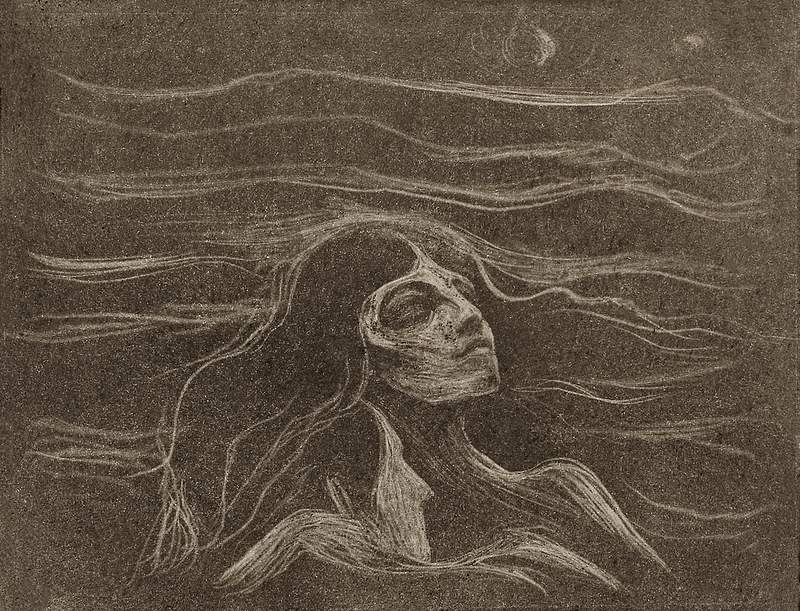 On the Waves of Love (1896) by Edvard Munch. Original from The Art Institute of Chicago. Digitally enhanced by rawpixel.