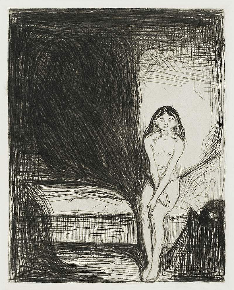Puberty (1902) by Edvard Munch. Original from The Art Institute of Chicago. Digitally enhanced by rawpixel.