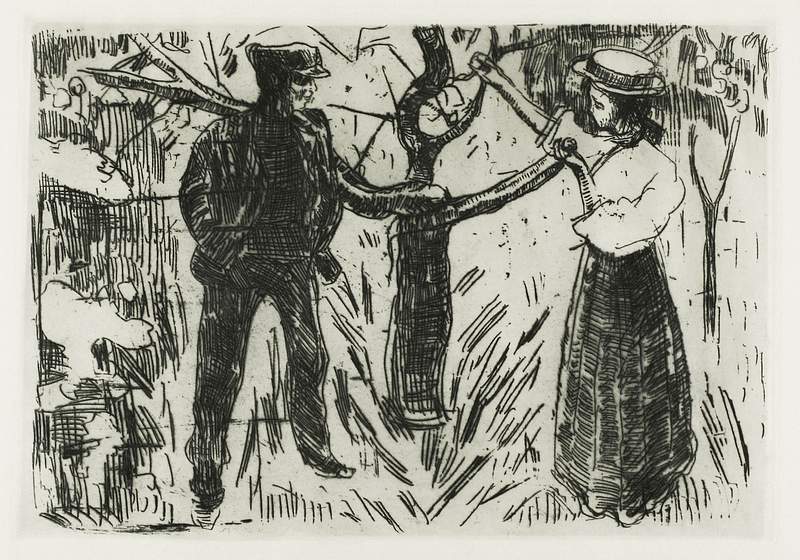 Adam and Eve (1915) by Edvard Munch. Original from The Art Institute of Chicago. Digitally enhanced by rawpixel.