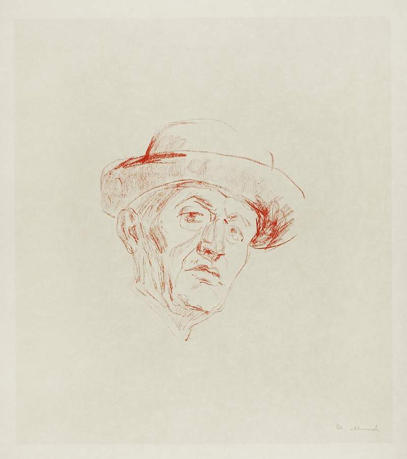 Self–Portrait with Hat I (1927) by Edvard Munch. Original from The Art Institute of Chicago. Digitally enhanced by…