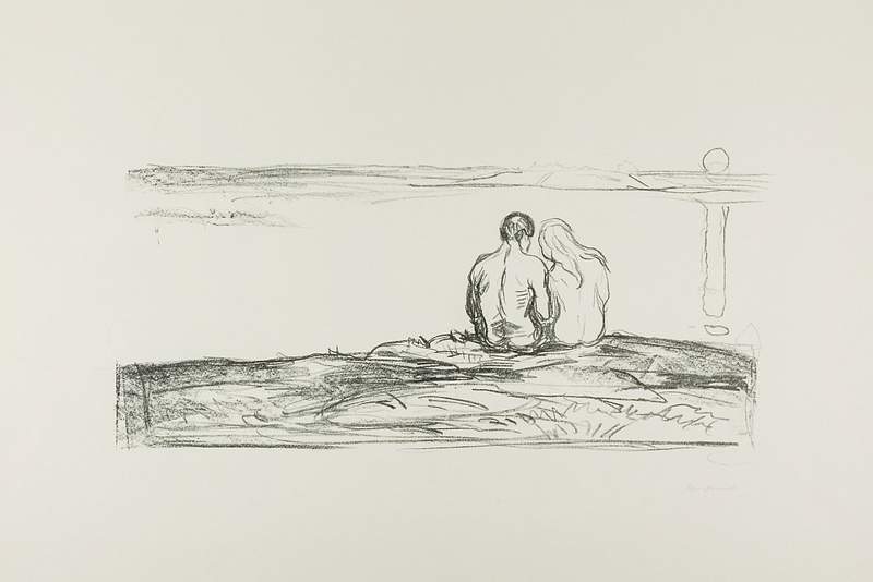 Moonrise (ca. 1908–1909) by Edvard Munch. Original from The Art Institute of Chicago. Digitally enhanced by rawpixel.