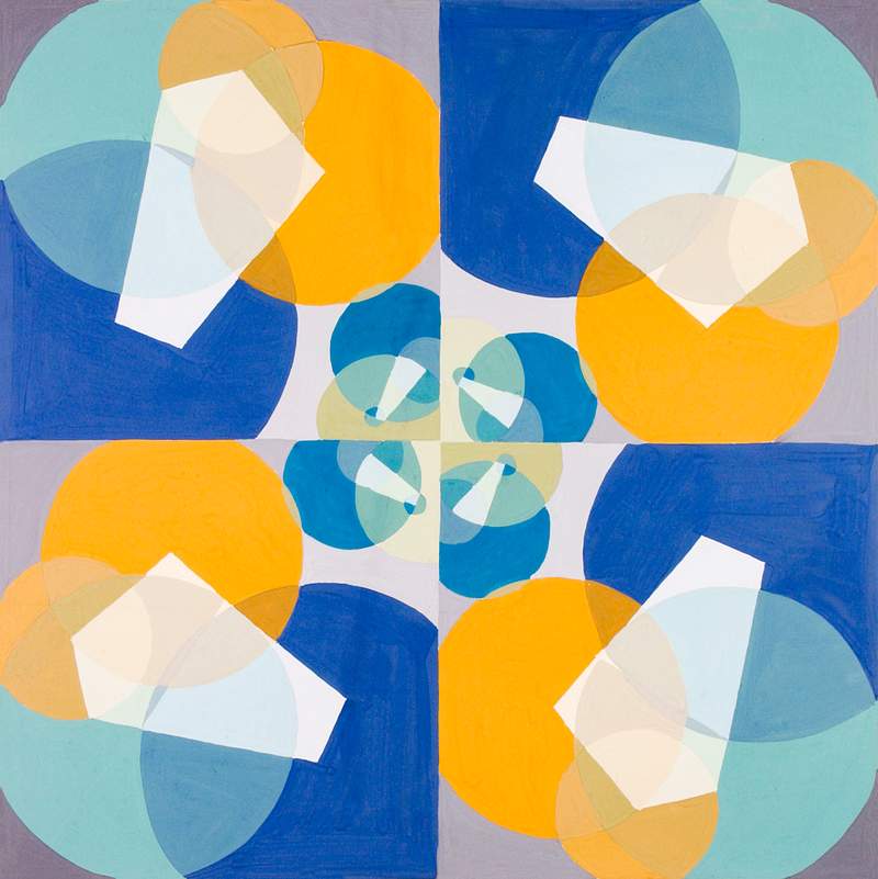 Green Squares (from series, the Mathematical Basis of the Arts) (ca. 1934) painting in high resolution by Joseph Schillinger.…