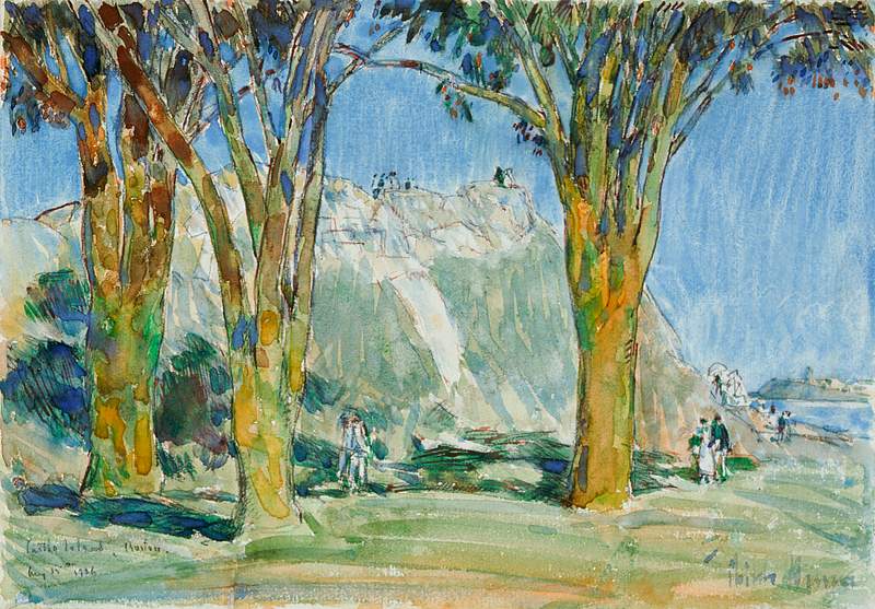 Castle Island, Boston Harbor (1916) by Frederick Childe Hassam. Original from The Los Angeles County Museum of Art. Digitally…