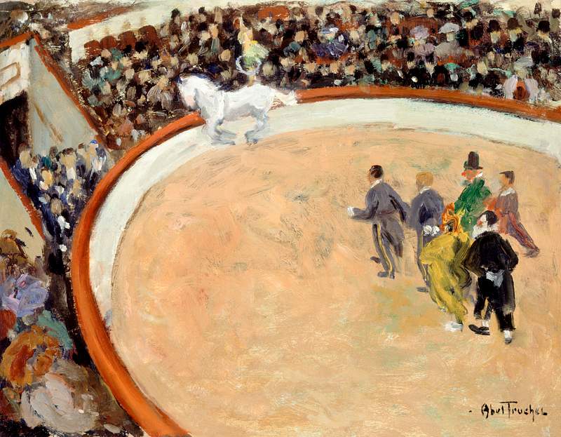 The Médrano circus, boulevard Rochechouard (1907) by Louis Abel-Truchet. The City of Paris Museums. Digitally enhanced…