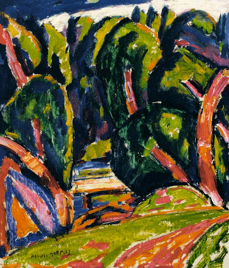 Red Tree (1910) by Marsden Hartley. Original from Smithsonian Institution. Digitally enhanced by rawpixel.
