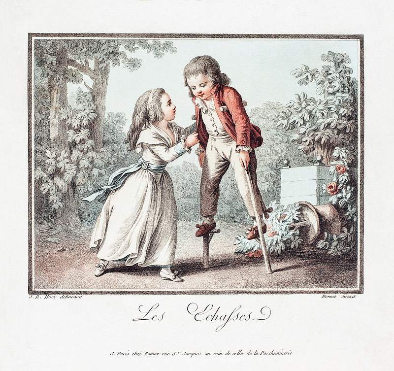 The Stilts print in high resolution by Louis-Marin Bonnet (1736-1793). Original from the Art Institute of Chicago. Digitally…
