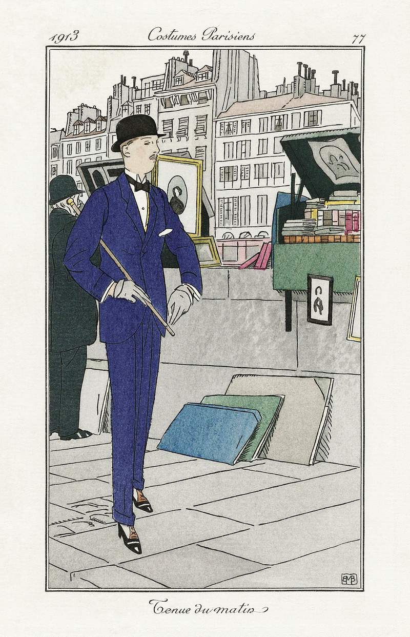Costumes Parisiens (1913) print in high resolution by Bernard Boutet de Monvel. Original from The Rijksmuseum. Digitally…