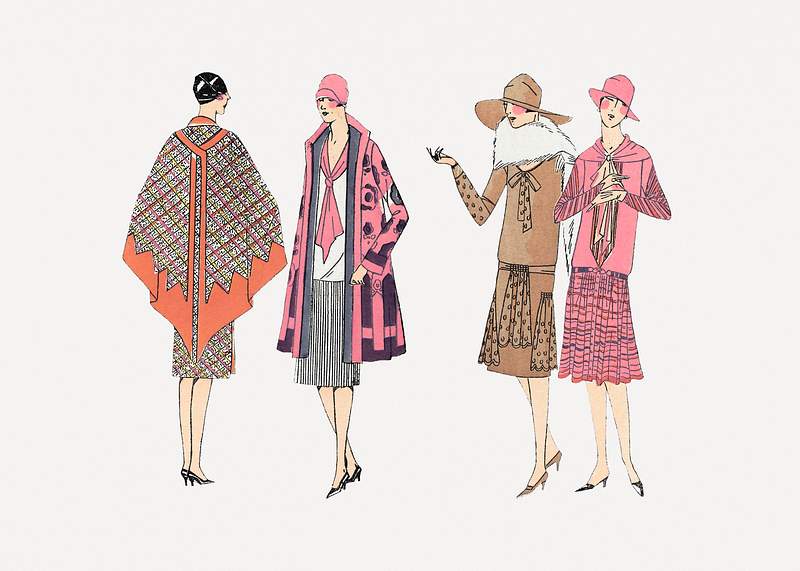 Flapper dresses (1923) fashion plates in high… | Free public domain illustration Flapper dresses (1923) fashion plates in high resolution published in Très Parisie. Original from The Rijksmuseum.…