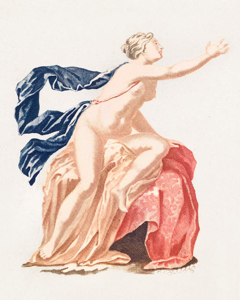 Papaver en naakte vrouwenfiguur (1688 - 1698) by anonymous. Original from The Rijksmuseum. Digitally enhanced by rawpixel.