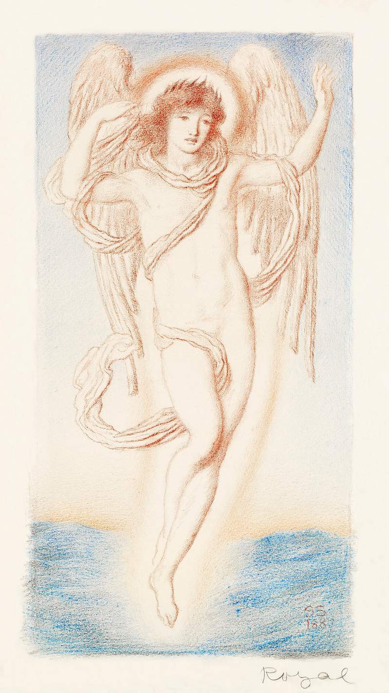 Love (1877) by Simeon Solomon. Original from The Birmingham Museum. Digitally enhanced by rawpixel.