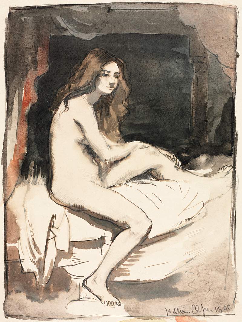Naked woman posing sexually, vintage nude illustration. Nude Study (1900) by William Orpen. Original from The Cleveland Museum of Art. Digitally enhanced by rawpixel. Naked woman posing sexually, vintage nude illustration. Nude Study (1900) by William Orpen. Original from The Cleveland…