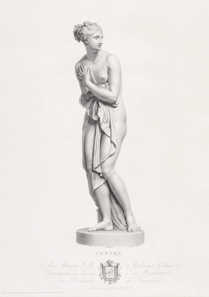 Venus, frontal view. from "Oeuvre de Canova:… | Free public domain illustration Venus, frontal view. from "Oeuvre de Canova: Recueil de Statues ..." (1817) by Domenico Marchetti. Original from The MET…