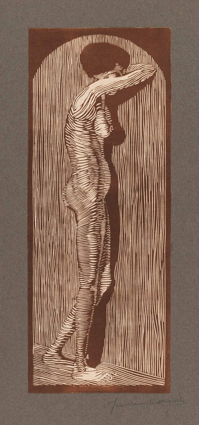 Vrouwelijk naakt staand (1914) by Samuel Jessurun de Mesquita. Original from The Rijksmuseum. Digitally enhanced by…