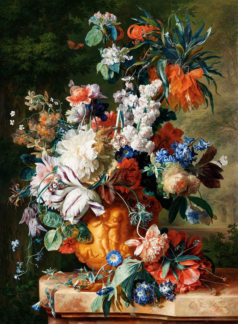 Bouquet of Flowers in an Urn (1724) in high resolution by Jan van Huysum. Original from the Los Angeles County Museum of Art.…